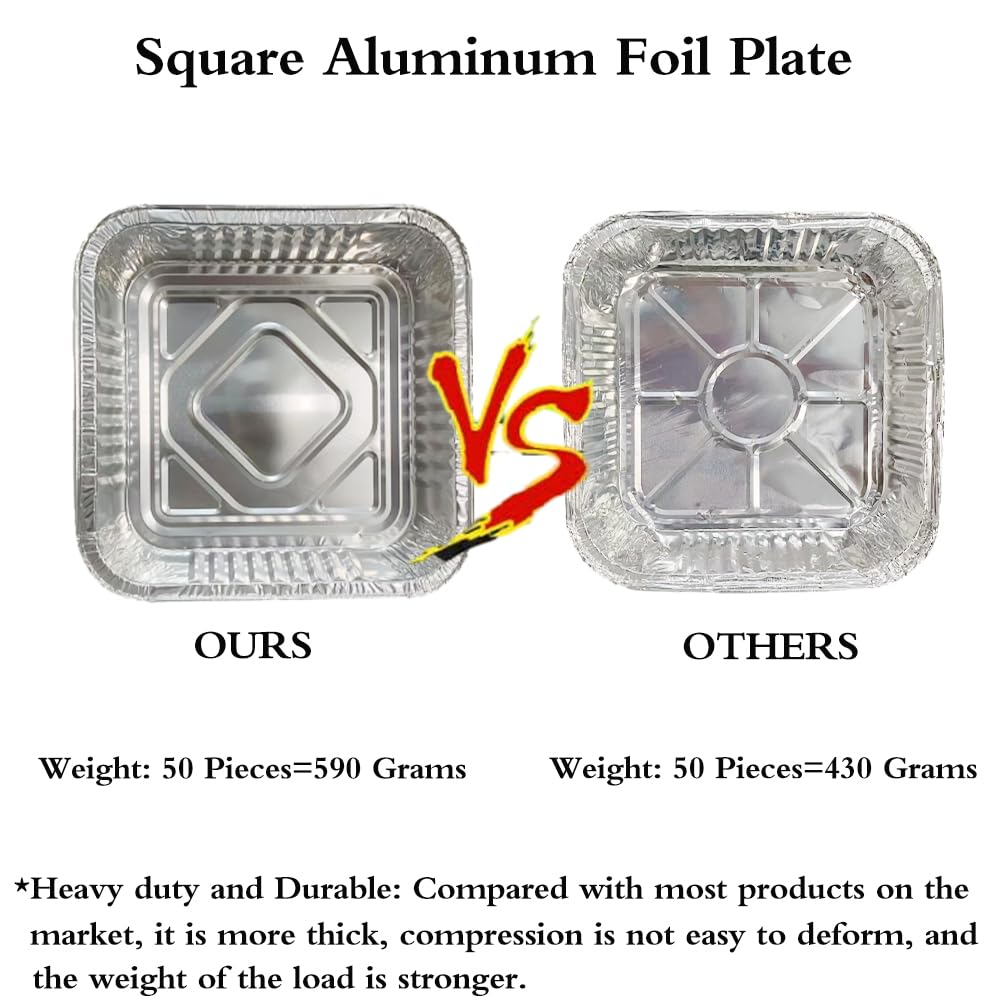 48x Deep Foil Aluminium Disposable Food Container Trays Pans Baking Roast Bulk 33x27x11cm