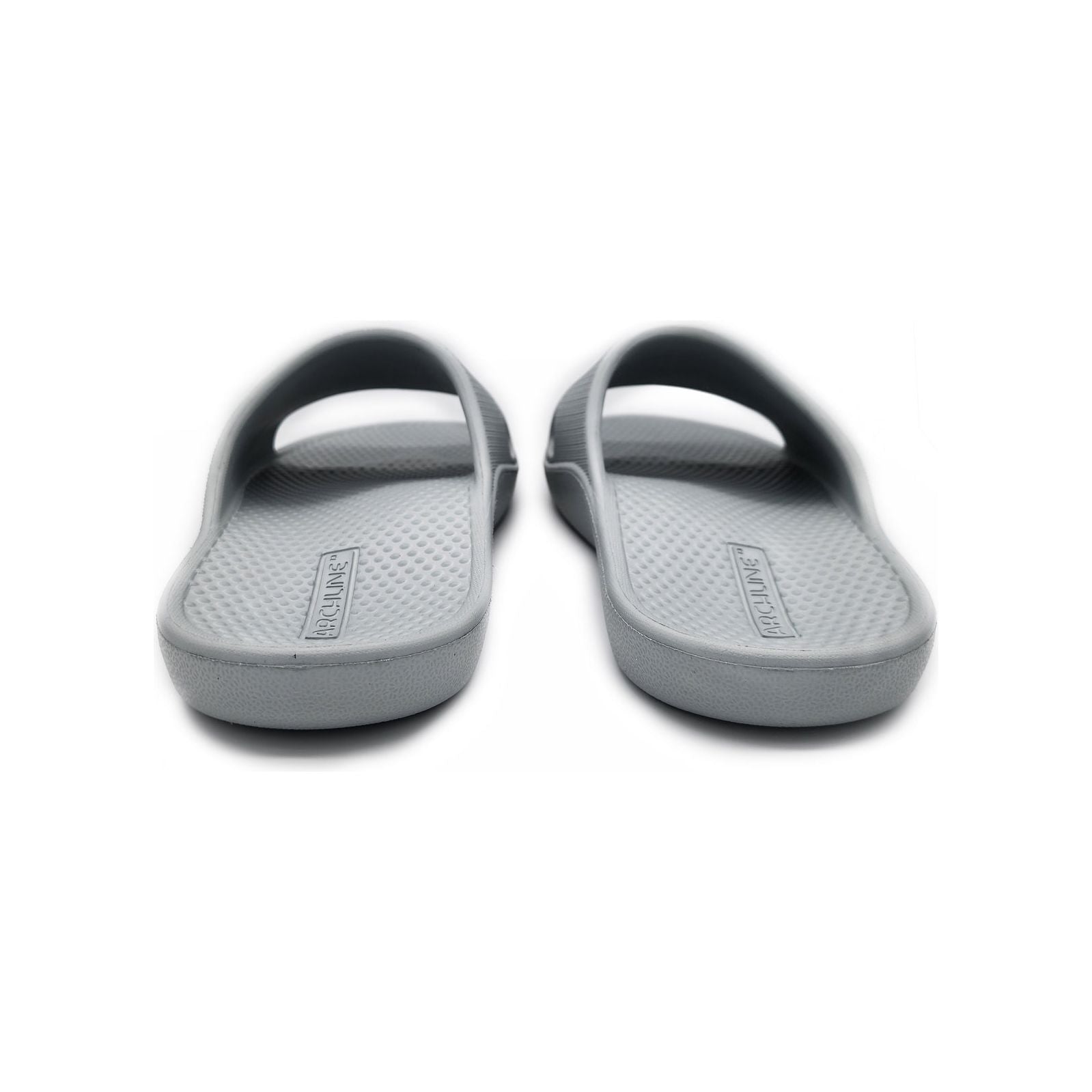 Archline Rebound Orthotic Slides Flip Flop Thongs Slip On Arch Support - Stone Grey - Euro 38