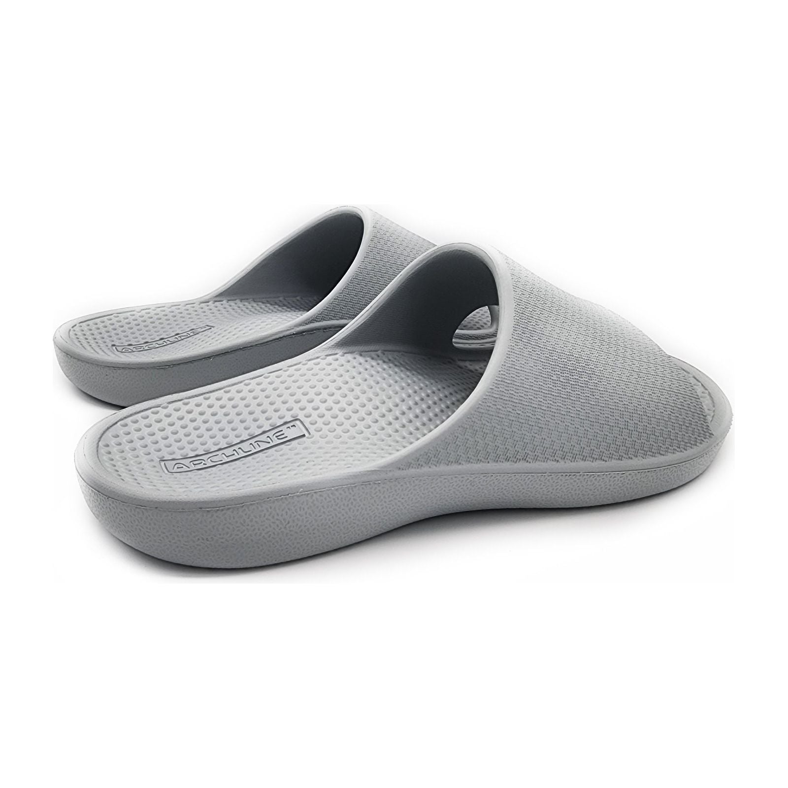 Archline Rebound Orthotic Slides Flip Flop Thongs Slip On Arch Support - Stone Grey - Euro 43