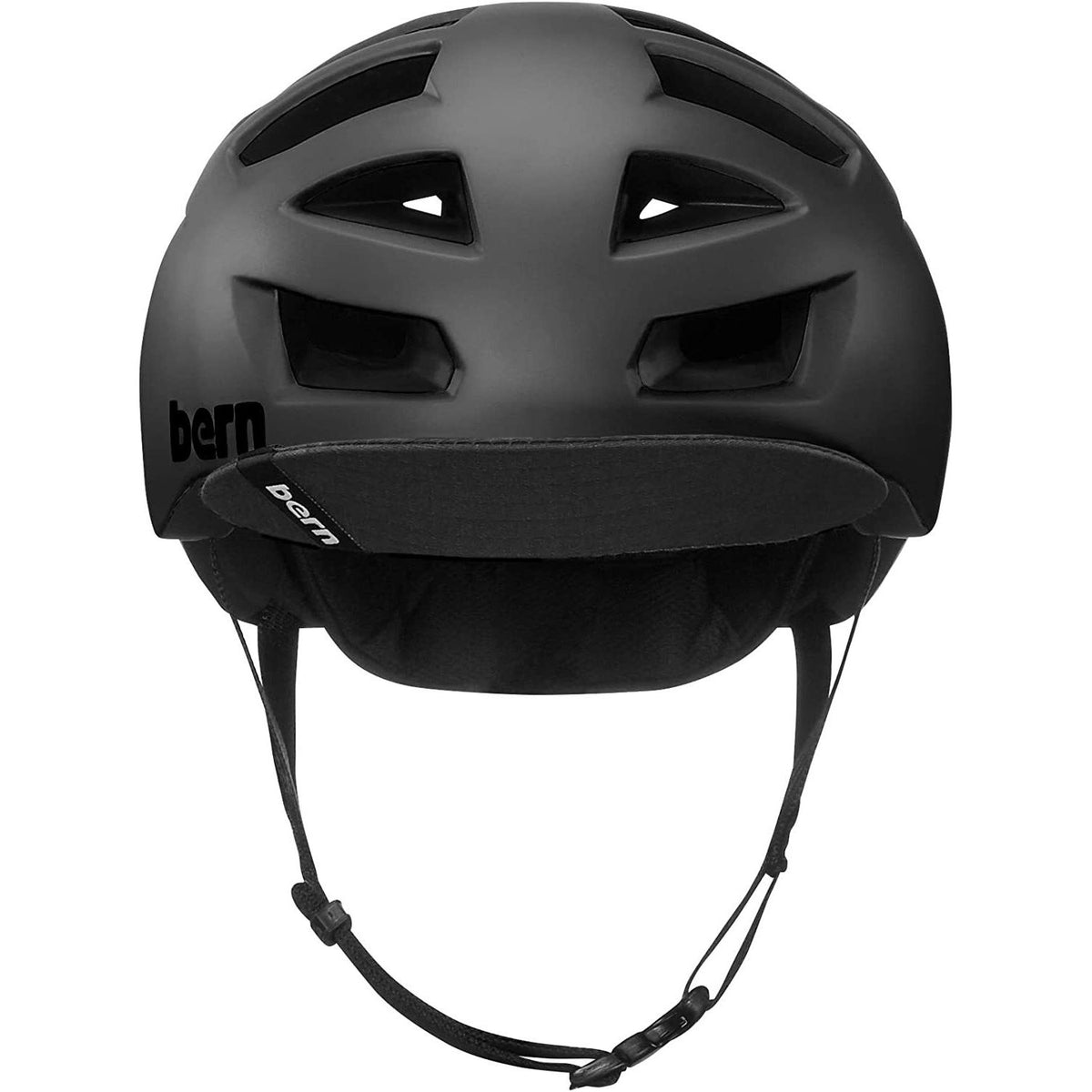 Bern Mens Allston Cycling Bike Helmet w/ Flip Visor - Matte Black - L/XL