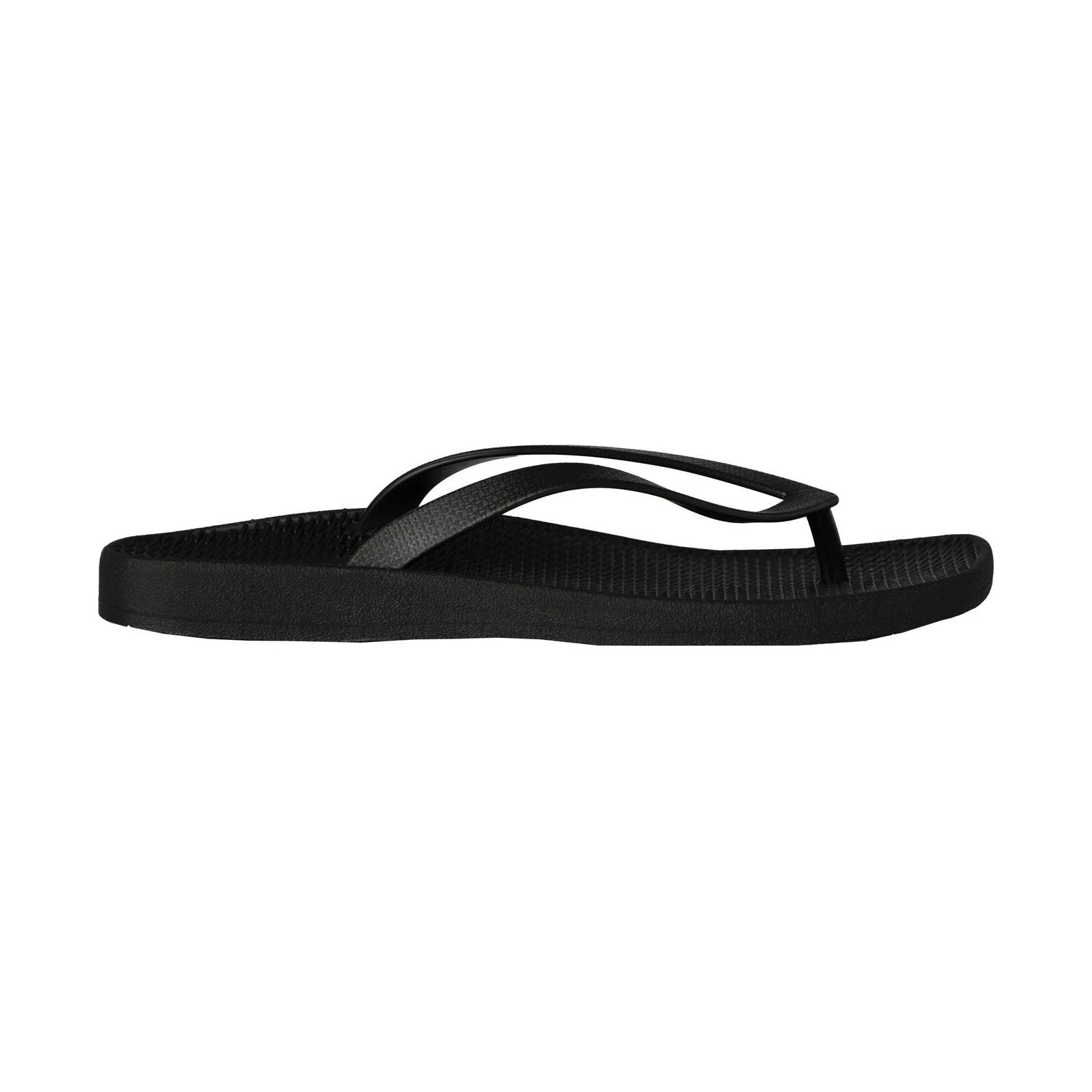 ARCHLINE Breeze Arch Support Orthotic Thongs Flip Flops Arch Support - Black - 39 EUR (Womens 8US/Mens 6US)