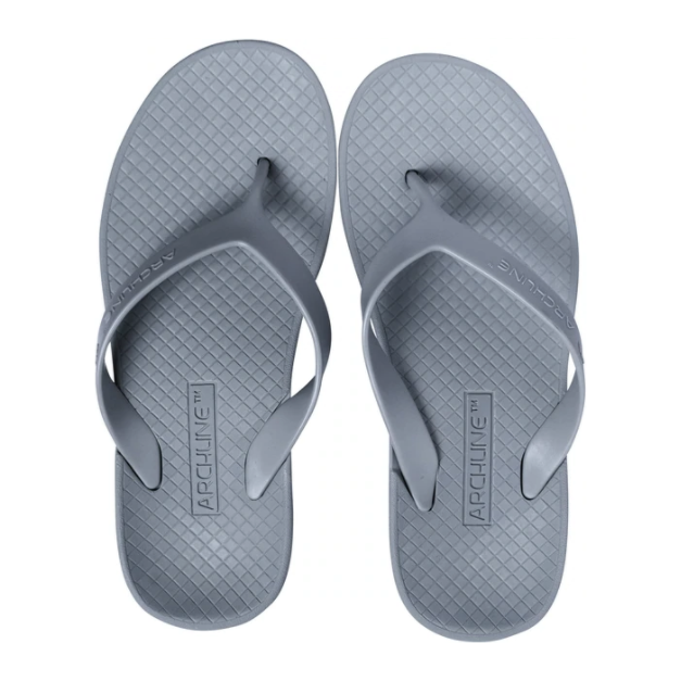 ARCHLINE Orthotic Flip Flops Thongs Arch Support Shoes Footwear - Grey - EUR 38