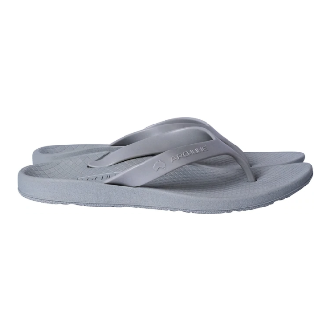 ARCHLINE Orthotic Flip Flops Thongs Arch Support Shoes Footwear - Grey - EUR 42