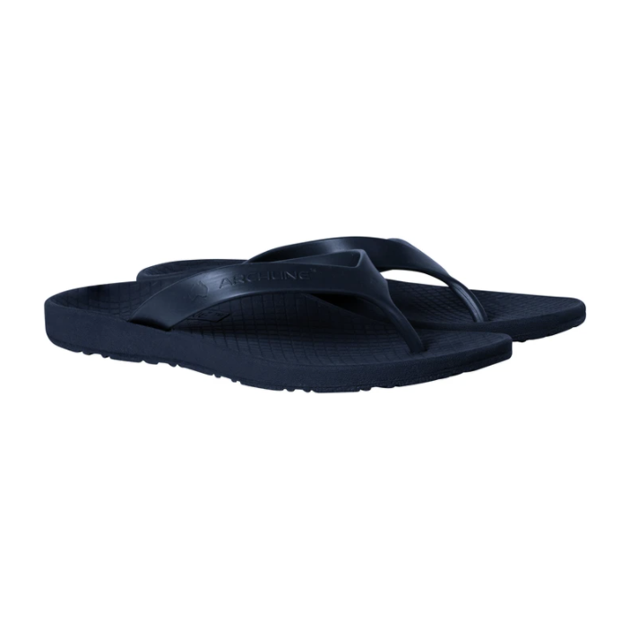 ARCHLINE Flip Flops Orthotic Thongs Arch Support Shoes Footwear - Navy - EUR 38