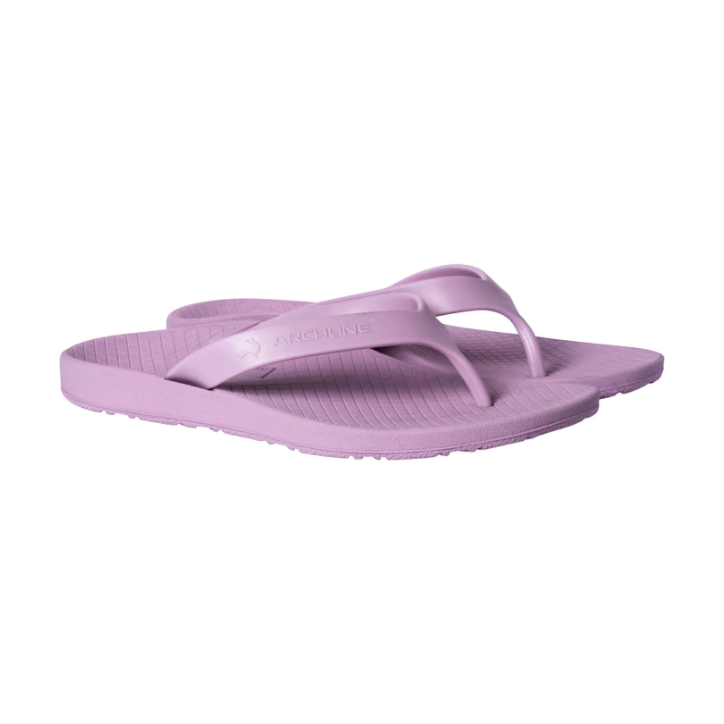 ARCHLINE Orthotic Flip Flops Thongs Arch Support Shoes Footwear - Lilac Purple - EUR 39