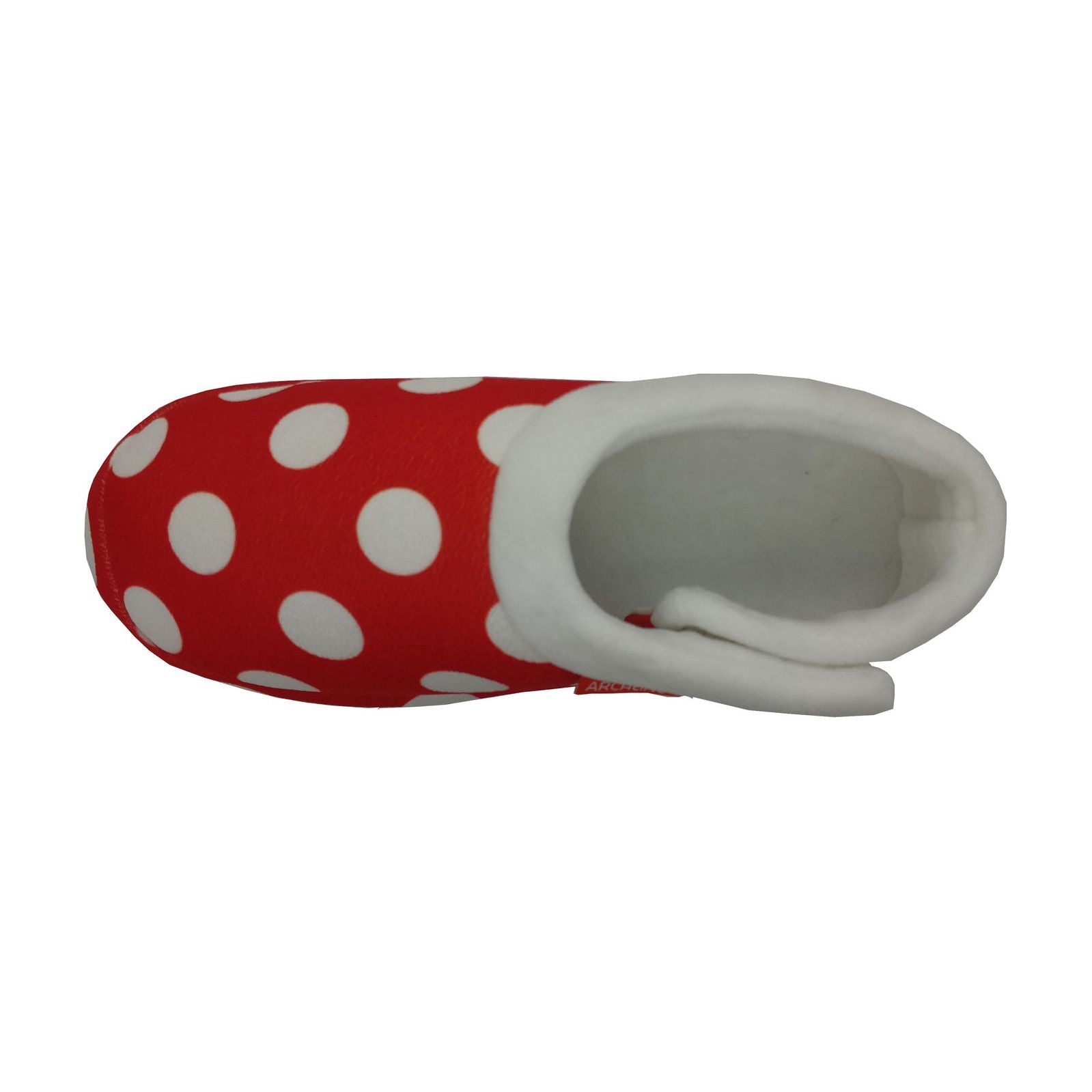 ARCHLINE Orthotic Slippers CLOSED Back Scuffs Moccasins Pain Relief - Red Polka Dots - EUR 35 (Womens 4 US)