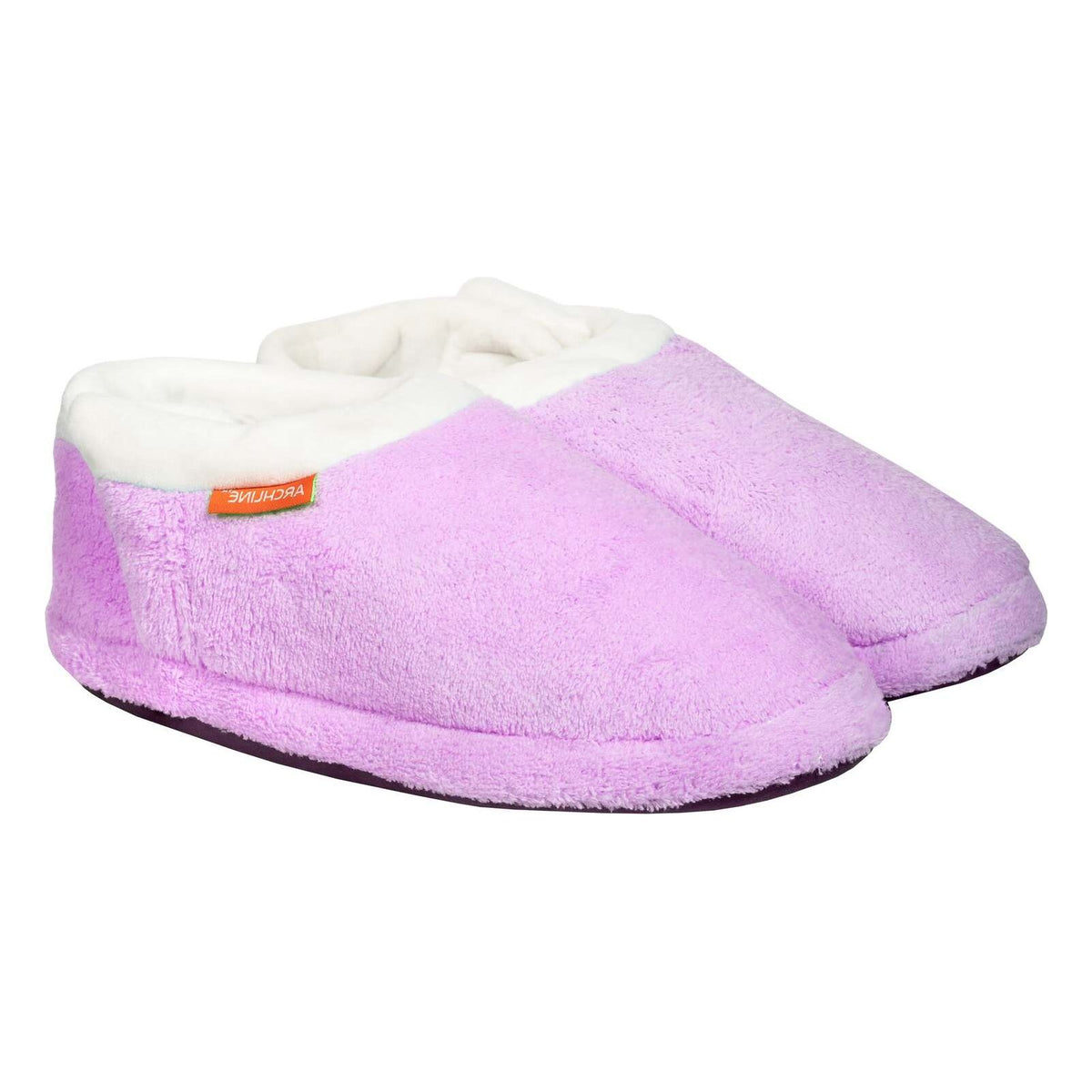 ARCHLINE Orthotic Slippers CLOSED Arch Scuffs Pain Relief Moccasins - Lilac - EU 42