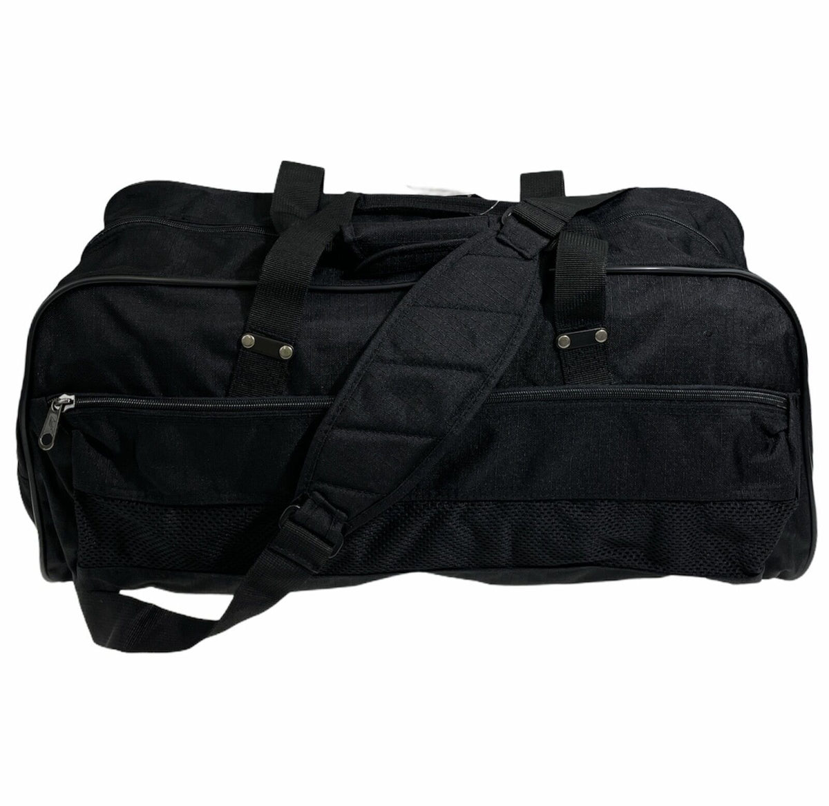 45L Foldable Jumbo Duffel Bag Gym Sports Luggage Travel Foldaway School Bags - Black - Black - Black - Black - Black - Black - Black - Black - Black -