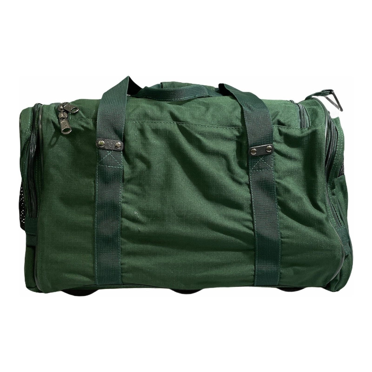 44L Travel Foldable Duffel Bag Gym Sports Luggage Travel Foldaway D-Zip Top School Bags - Bottle Green