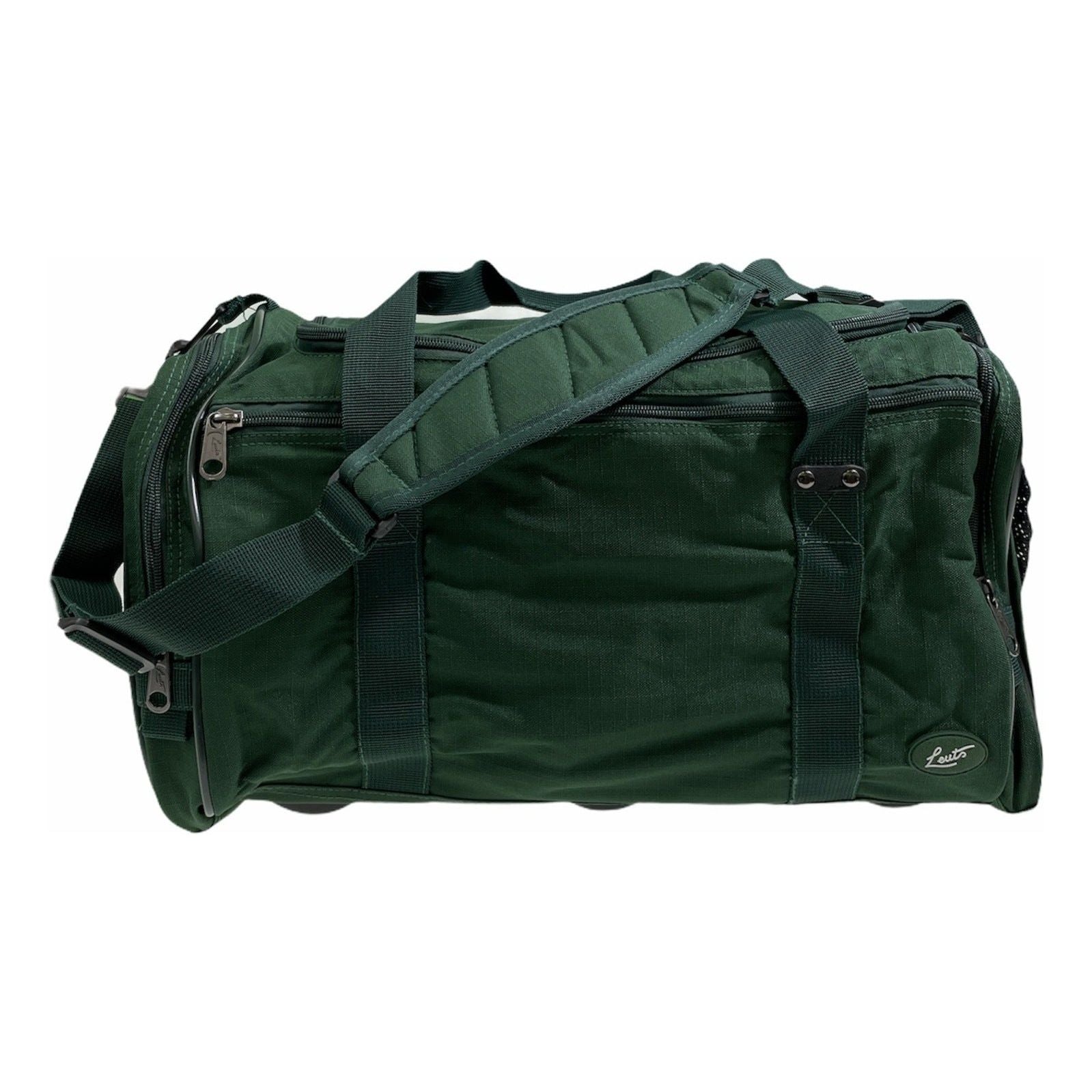 44L Travel Foldable Duffel Bag Gym Sports Luggage Travel Foldaway D-Zip Top School Bags - Bottle Green
