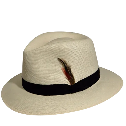 BAILEY Konrath Lite Straw Hat Summer Sun MADE IN USA Trilby Fedora 63125 - Natural