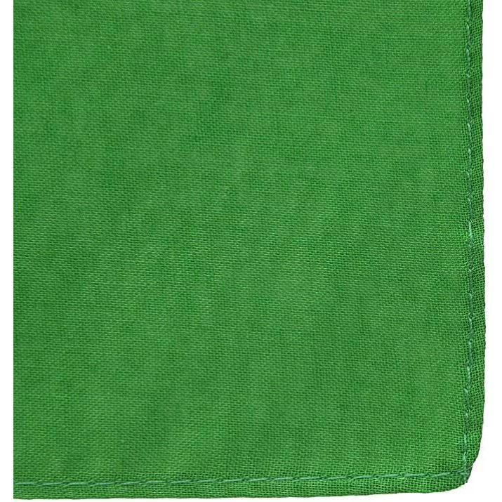 BANDANA Paisley 100% COTTON Head Wrap Durag Bandanna Summer Biker Scarf Mask - Green (Plain)