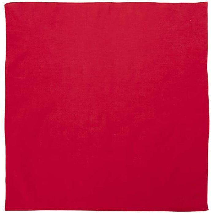 BANDANA Paisley 100% COTTON Head Wrap Durag Bandanna Summer Biker Scarf Mask - Red (Plain)