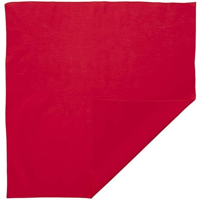 BANDANA Paisley 100% COTTON Head Wrap Durag Bandanna Summer Biker Scarf Mask - Red (Plain)