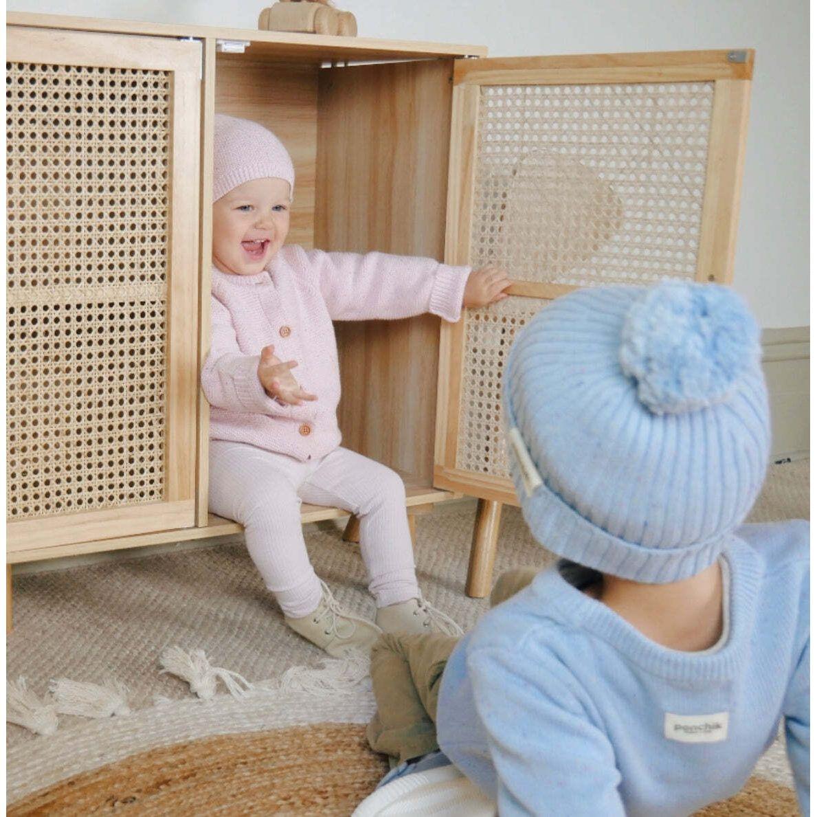 Ponchik Babies + Kids Bear Beanie Hat Warm Winter - Love - 3-12 Months