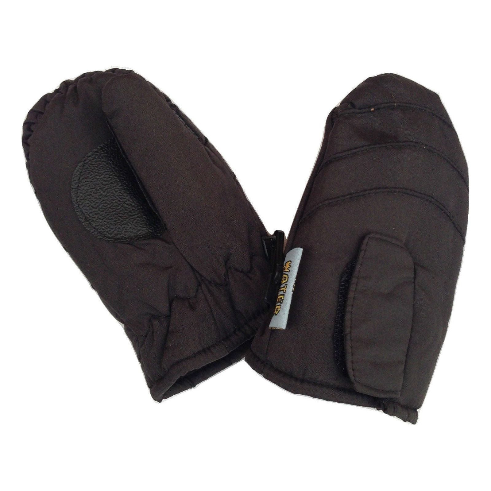 Kids Ski Gloves Mittens Waterproof Thermal Winter Snow Boys Girls Lined - Black - One Size (3-6 Years Old)