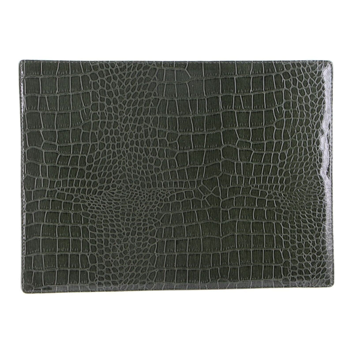 de Burg 4 Piece Table Place Mat Set Placemat with Croc Pattern - Green