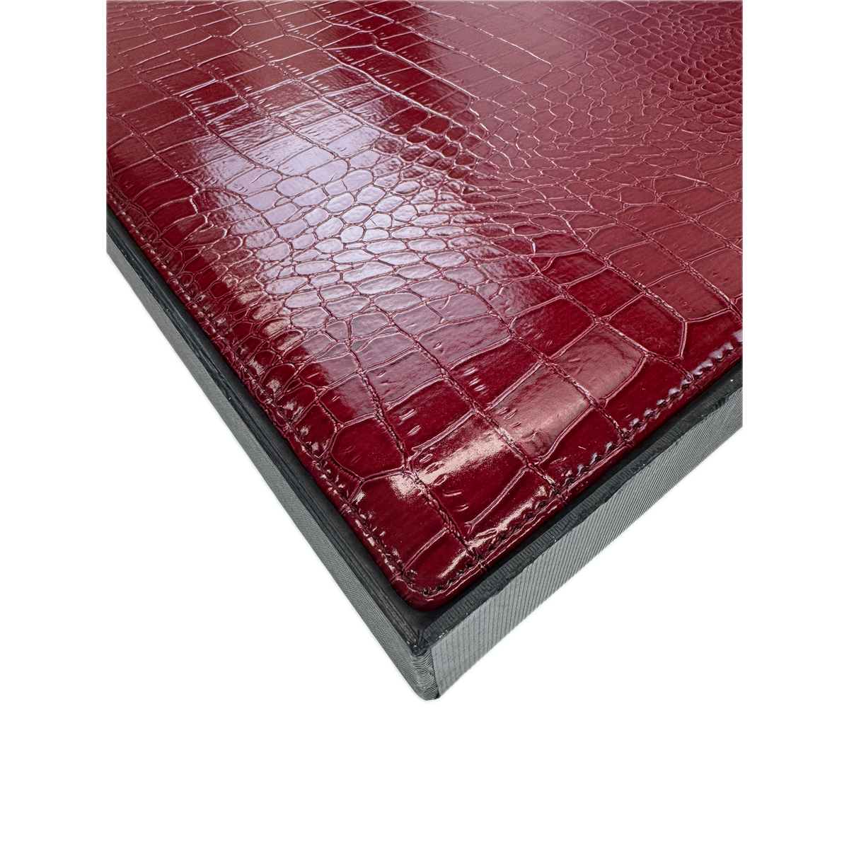 de Burg 4 Piece Table Place Mat Set Placemat with Croc Pattern - Red