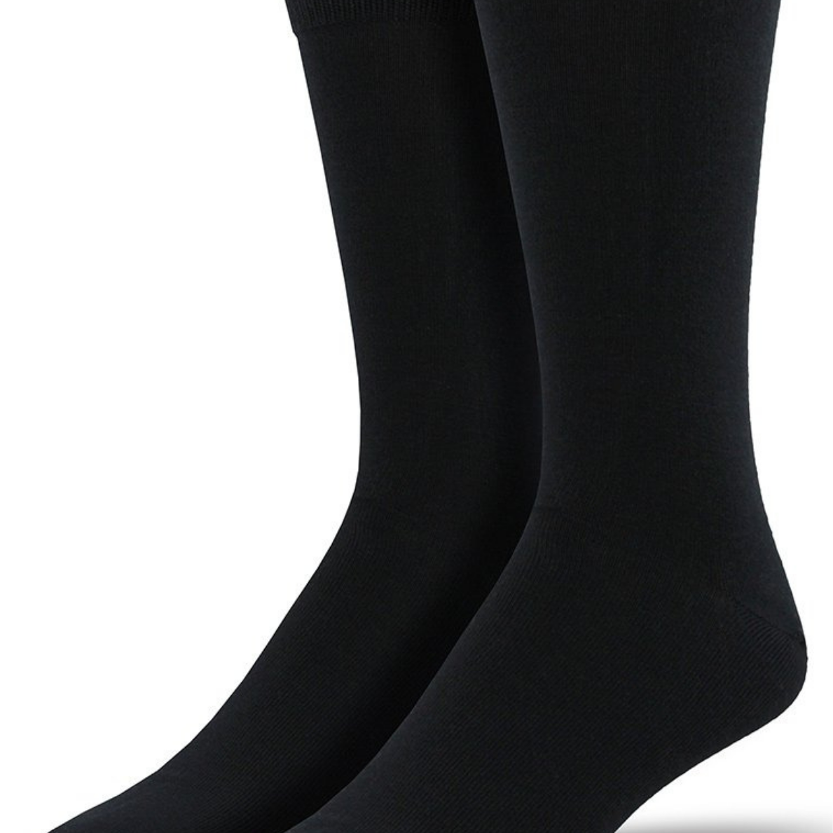 1 Pair Premium Bamboo Loose Top Socks Diabetic Diabetes Circulation Eco Sox - Black - 7-11