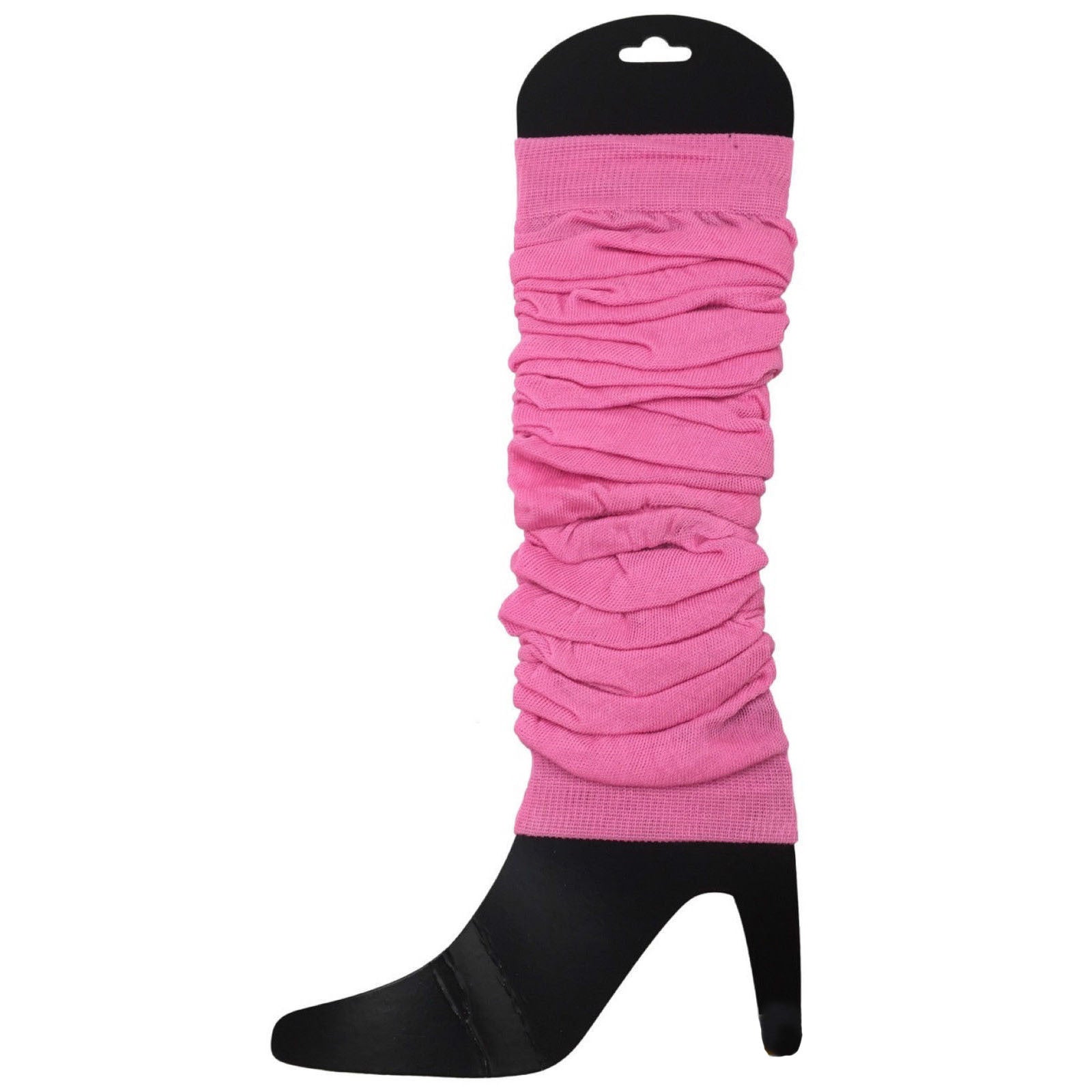 12 LEG WARMERS Knitted Womens Neon Party Knit Ankle Fluro Dance Costume 80s BULK - Light Pink