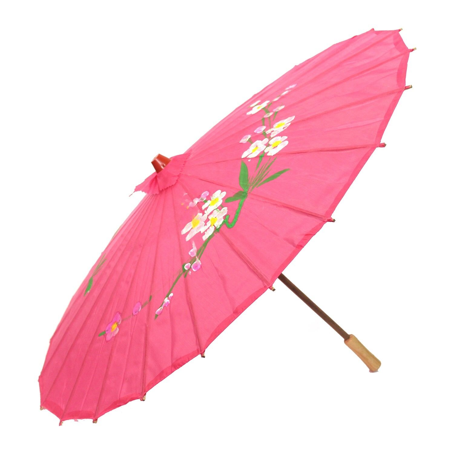 12x PARASOL UMBRELLA Chinese Japanese Bamboo Flower Pattern 80cm Large BULK - Assorted Colour Pack