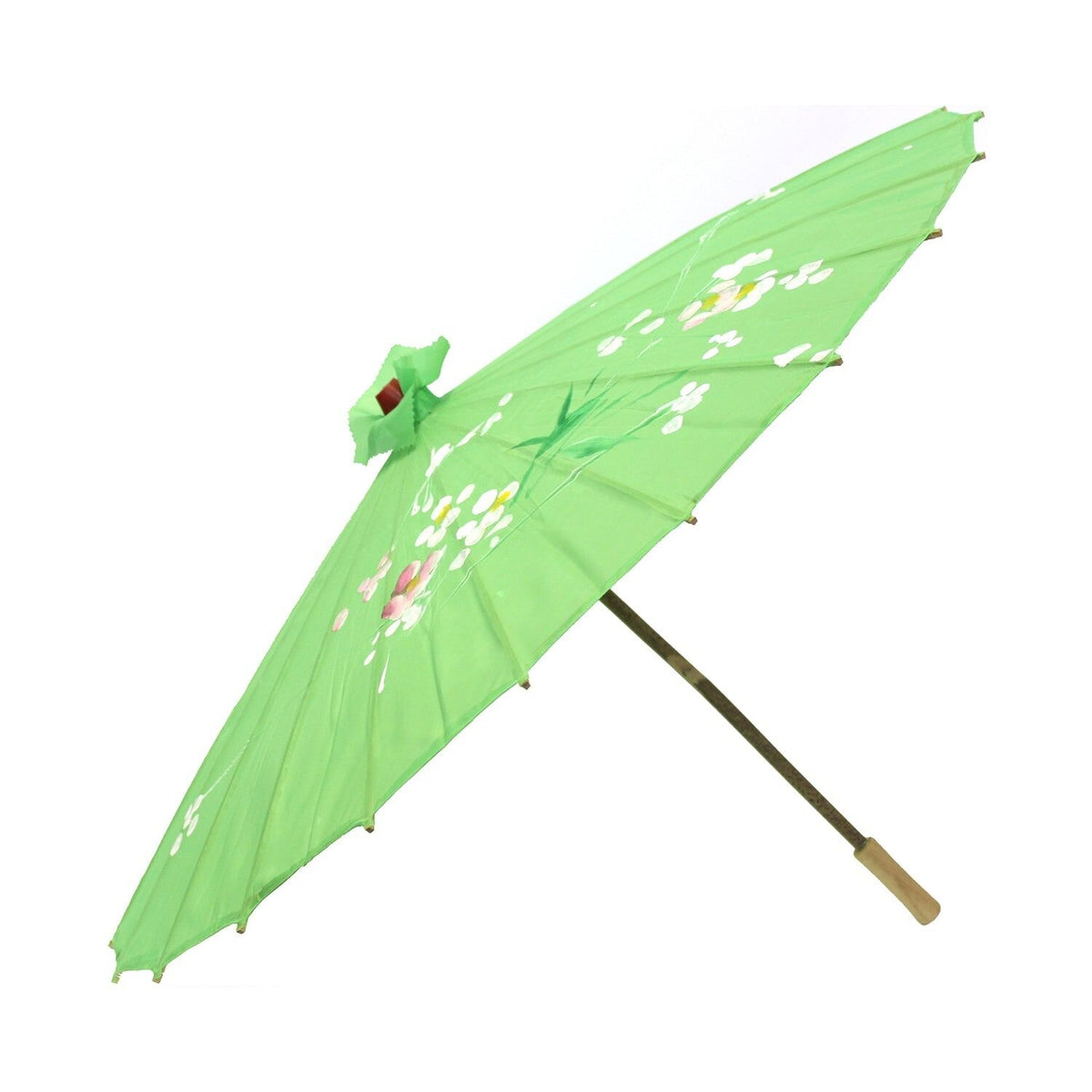 12x PARASOL UMBRELLA Chinese Japanese Bamboo Flower Pattern 80cm Large BULK - Light Green