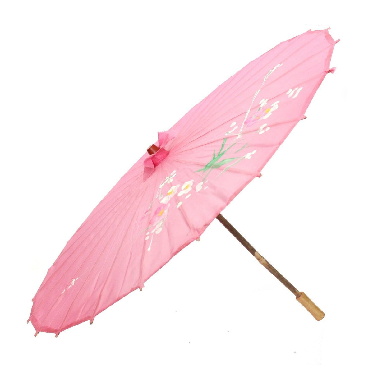 12x PARASOL UMBRELLA Chinese Japanese Bamboo Flower Pattern 80cm Large BULK - Light Pink