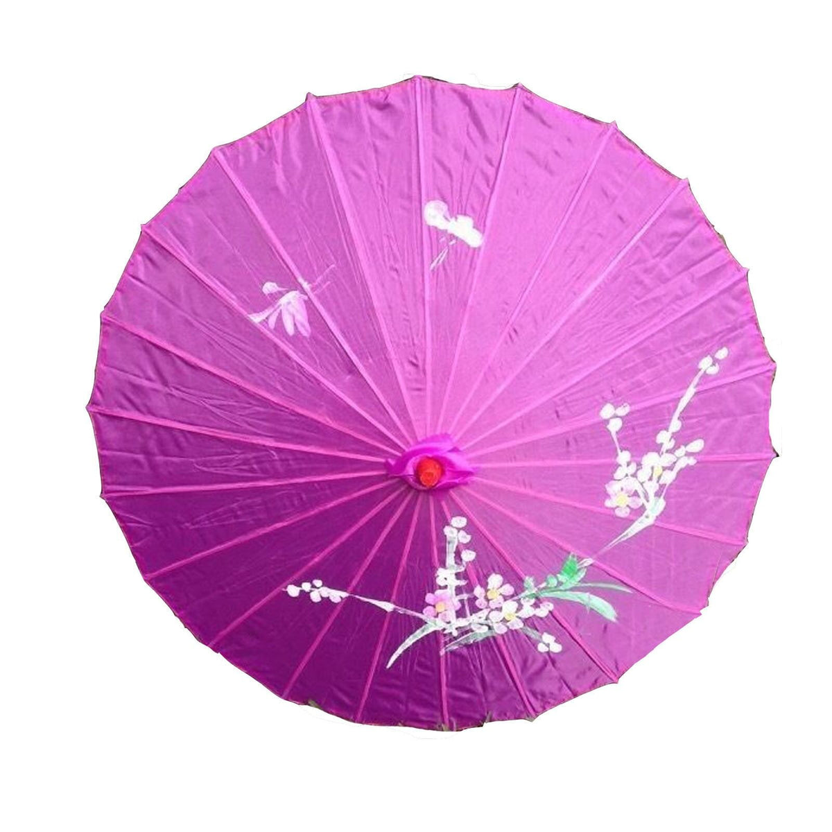 12x PARASOL UMBRELLA Chinese Japanese Bamboo Flower Pattern 80cm Large BULK - Purple