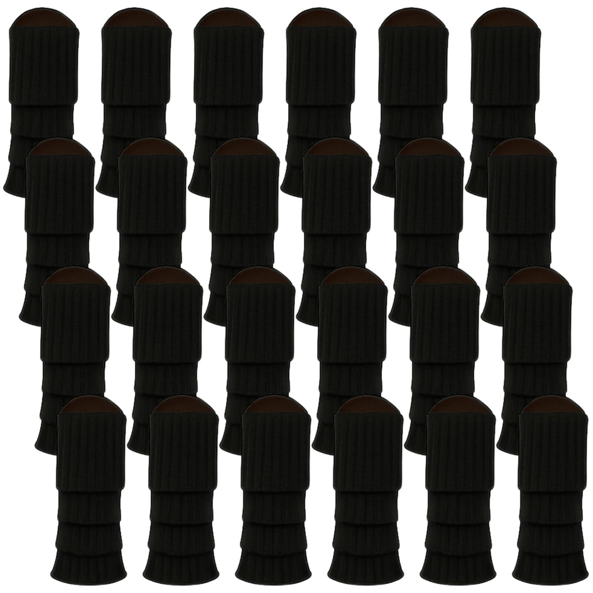 24x Womens Leg Warmers Disco Winter Knit Dance Party Crochet Legging Socks Costume - Black