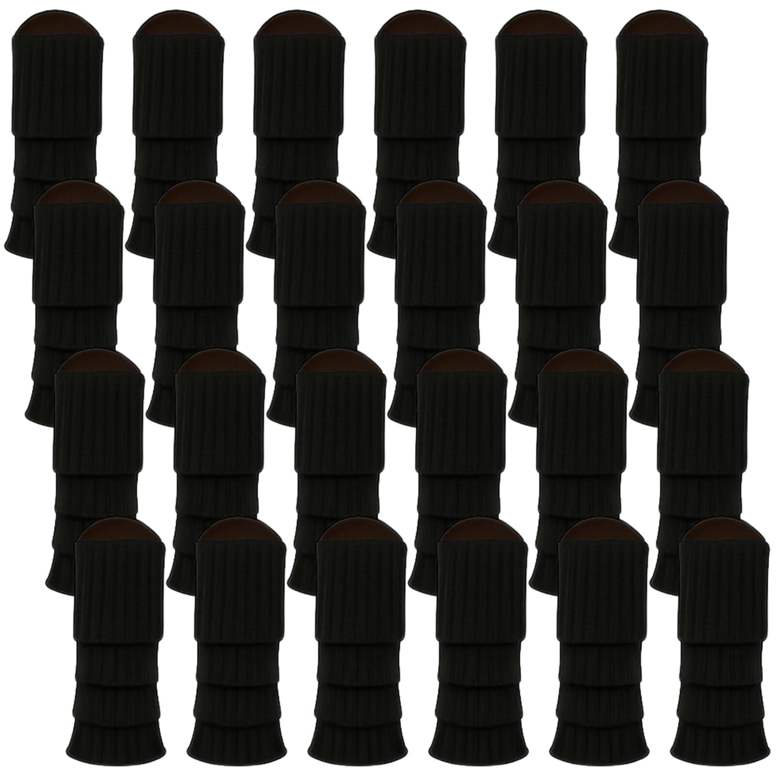 24x Womens Leg Warmers Disco Winter Knit Dance Party Crochet Legging Socks Costume - Black