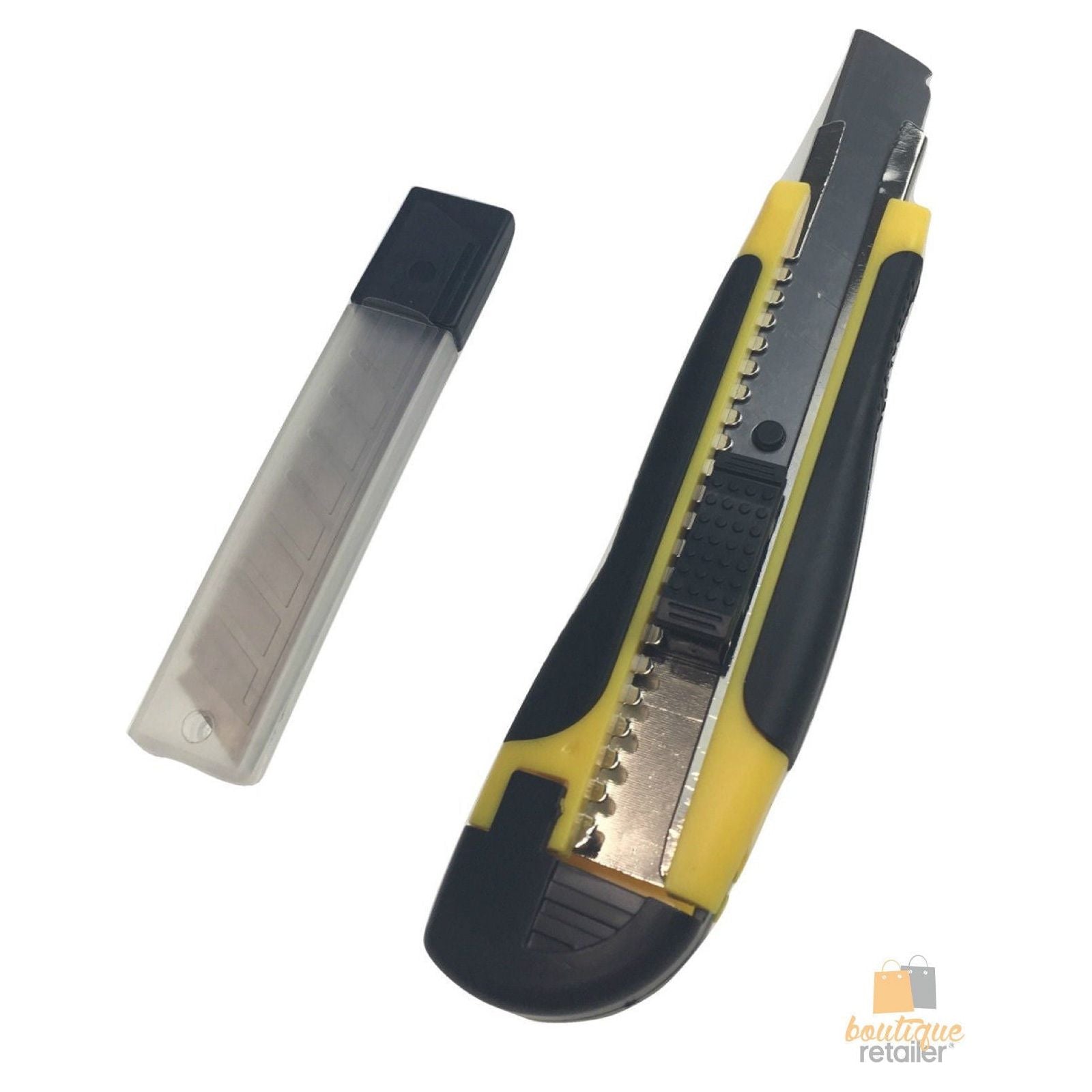 3x BOX CUTTERS Knife Retractable Blade Snap Off Razor 18mm Durable Opener BULK