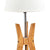 Bamboo Tripod Table Lamp Desk Modern Rustic Geo Light w Linen Shade