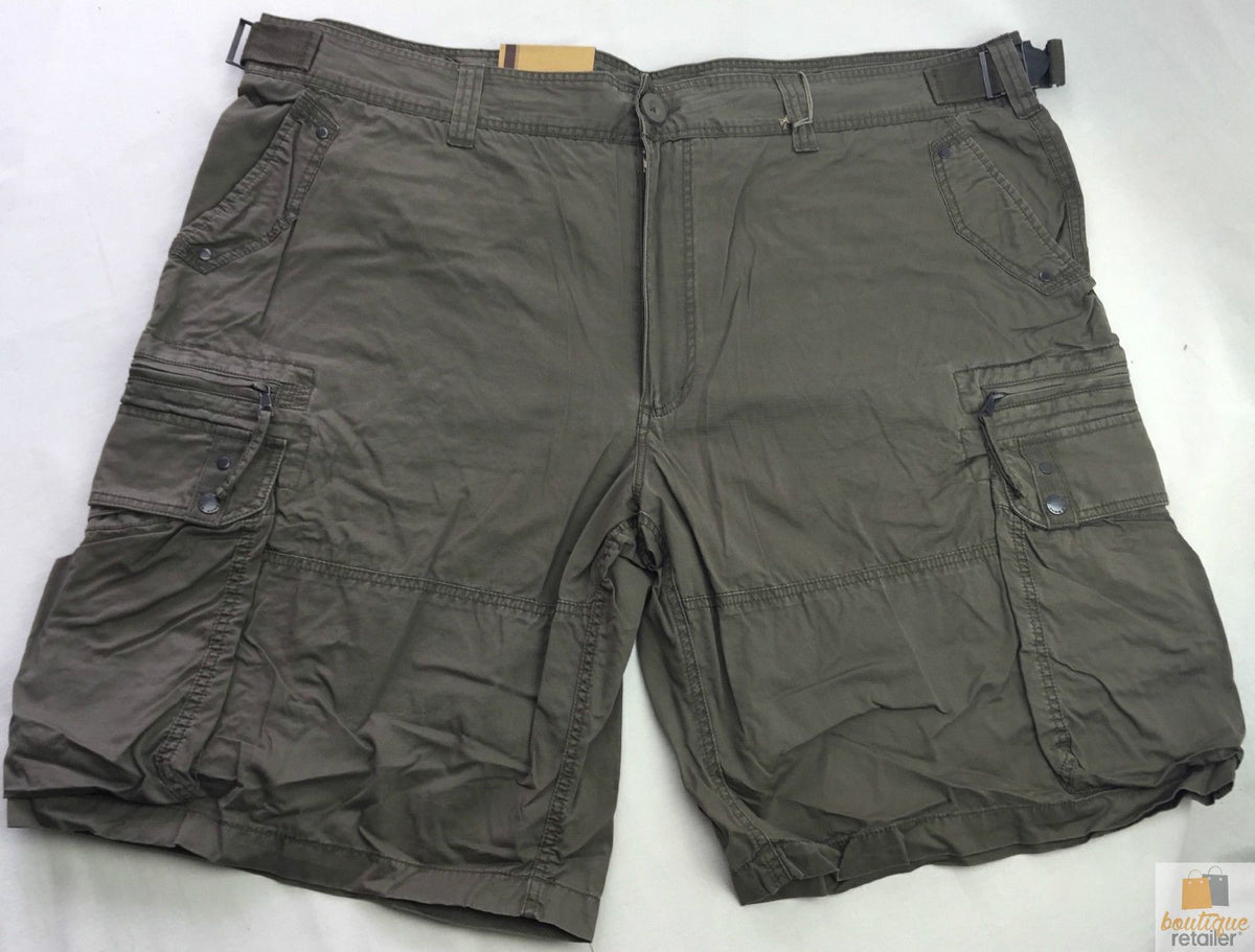 Deluxe CARGO SHORTS Heavy Duty Summer 100% COTTON - Khaki Green