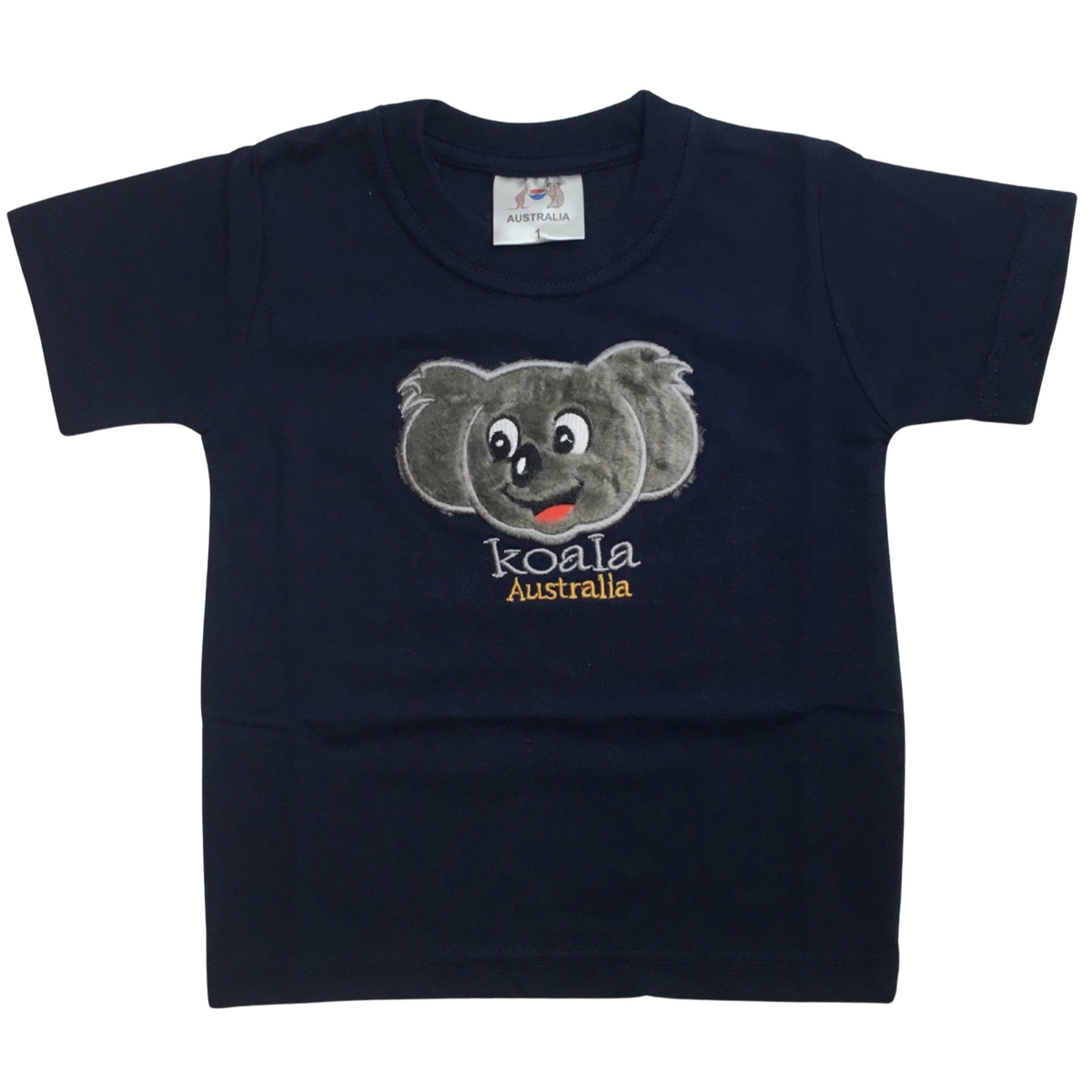 Kids KOALA AUSTRALIA T Shirt Tee Souvenir Gift Childrens Child 100% Cotton Top - Navy - 6