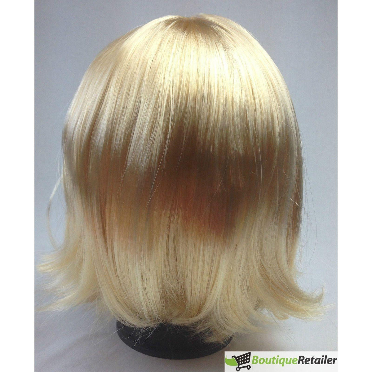 Bob Wig Costume Short Straight Fringe Cosplay Party Full Hair Womens Fancy Dress - Blonde