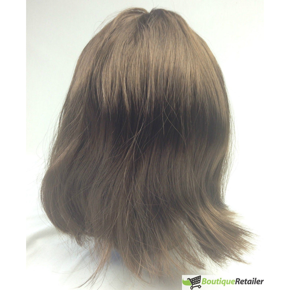 Bob Wig Costume Short Straight Fringe Cosplay Party Full Hair Womens Fancy Dress - Brown