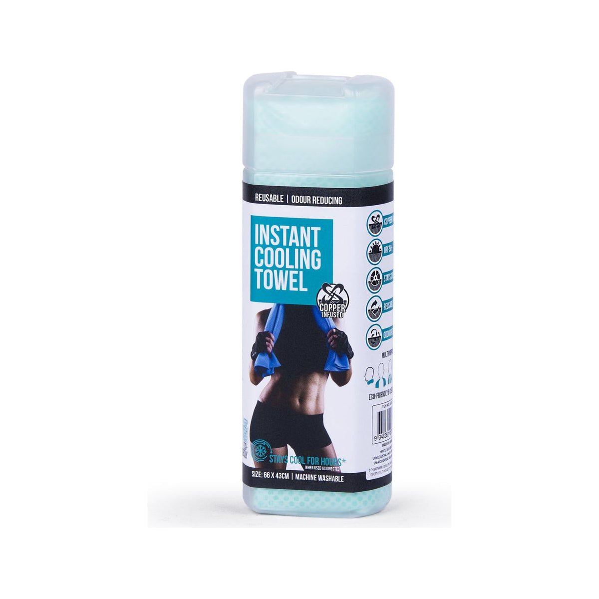 INSTANT COOLING TOWEL UPF 50+ Ice Cold Sport Sweat Absorbing Chemical Free 66x43