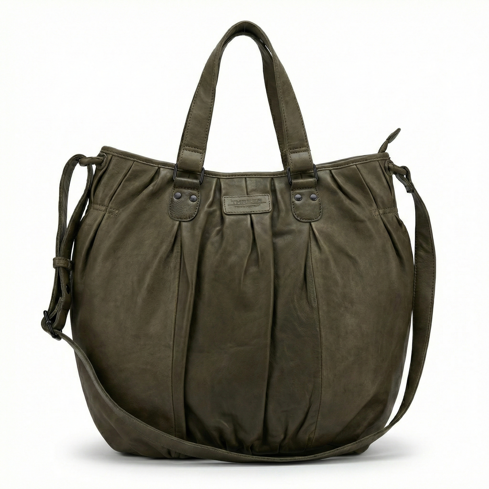 Premium Womens Leather Shoulder Bag Messenger Satchel Handbag Purse ITWB02 - Grey