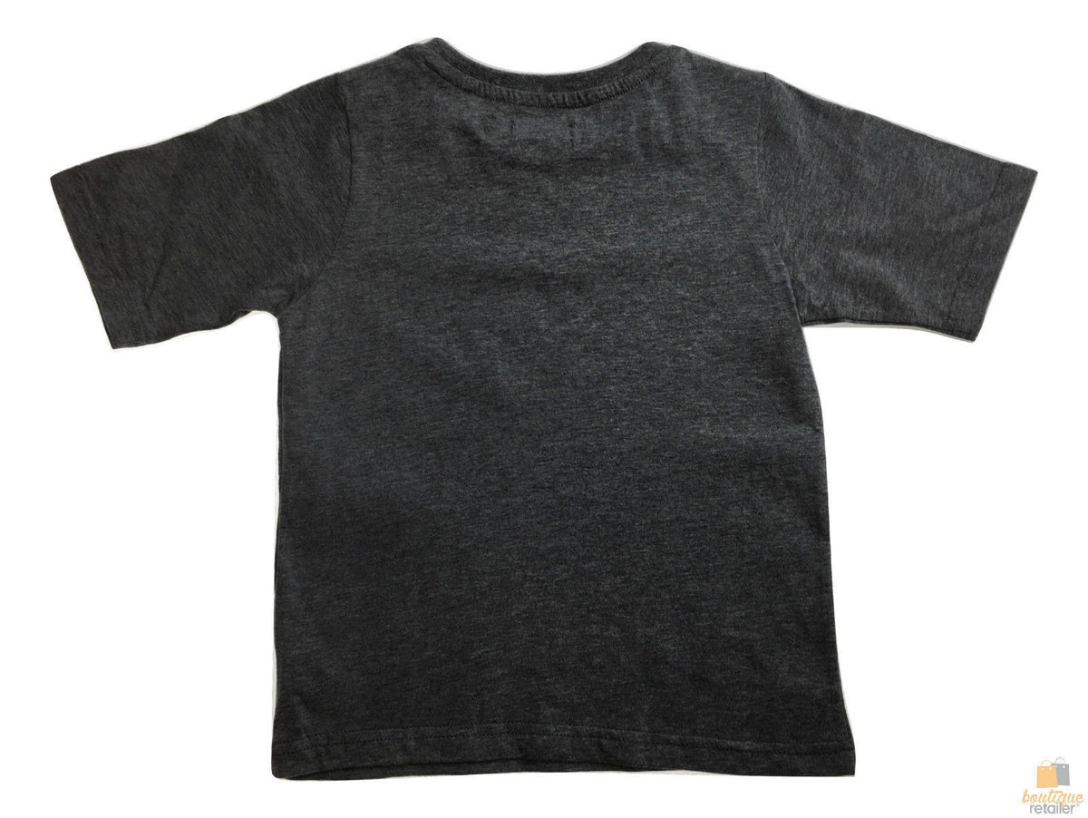 KIDS PLAIN T SHIRT Childrens Child 100% COTTON Boys Girls Basic Blank Tee Top - Grey Marle - 10