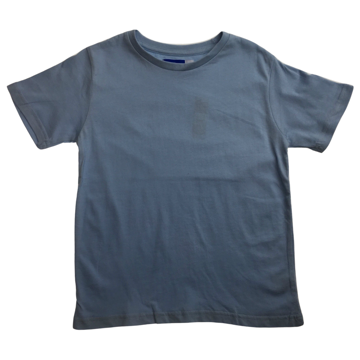 KIDS PLAIN T SHIRT Childrens Child 100% COTTON Boys Girls Basic Blank Tee Top - Sky Blue - 10