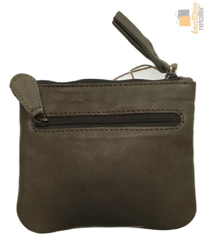 Womens Leather Clutch Wallet Purse Card Holder Satchel Zipper Handbag ITS05 - Grey