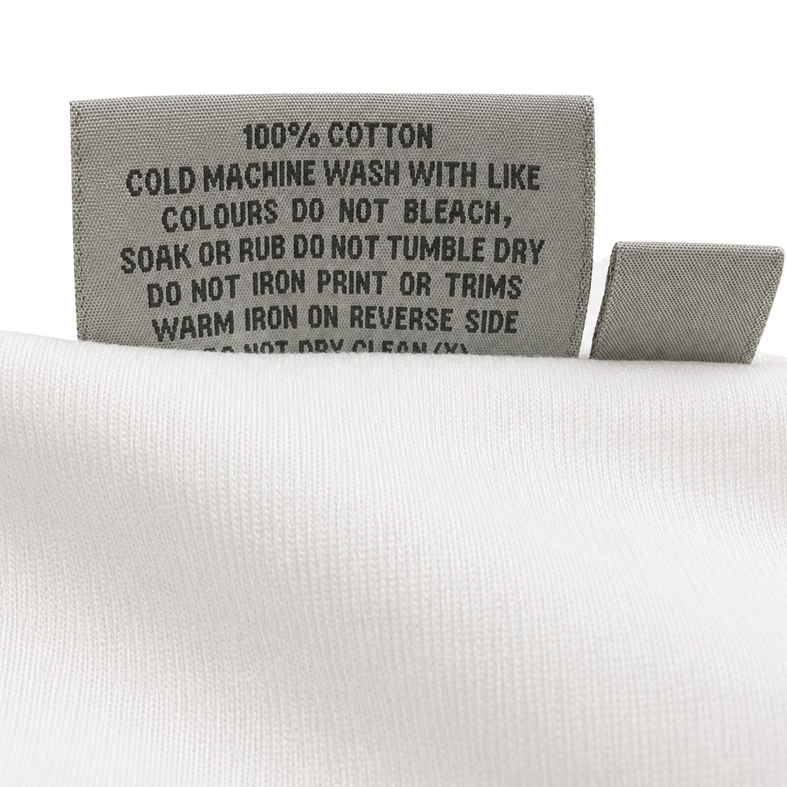 Mens 100% Cotton Long Sleeve T Shirt Plain Basic Slim Fit Tee Casual Top - White
