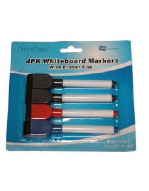 1 Pack of 4 White Board Marker Pens &amp; Eraser - 2 in 1