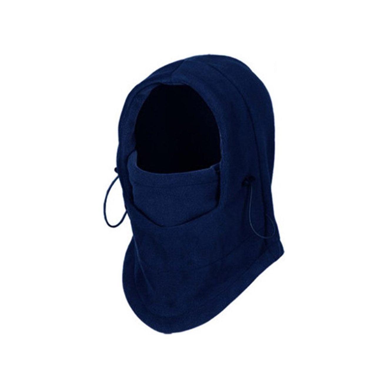 THERMAL FLEECE BALACLAVA Ski Snowboard Motorbike Face Mask Hood Hat Beanie Warm - Navy