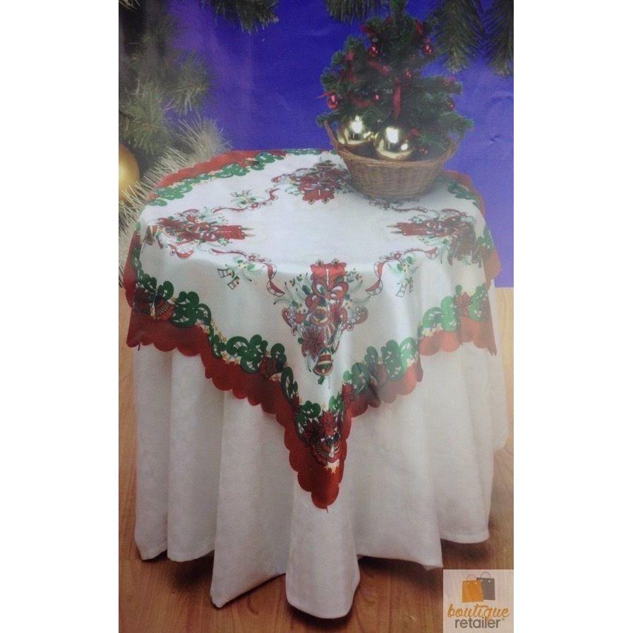 CHRISTMAS TABLE CLOTH Xmas Party 80cm x 80cm