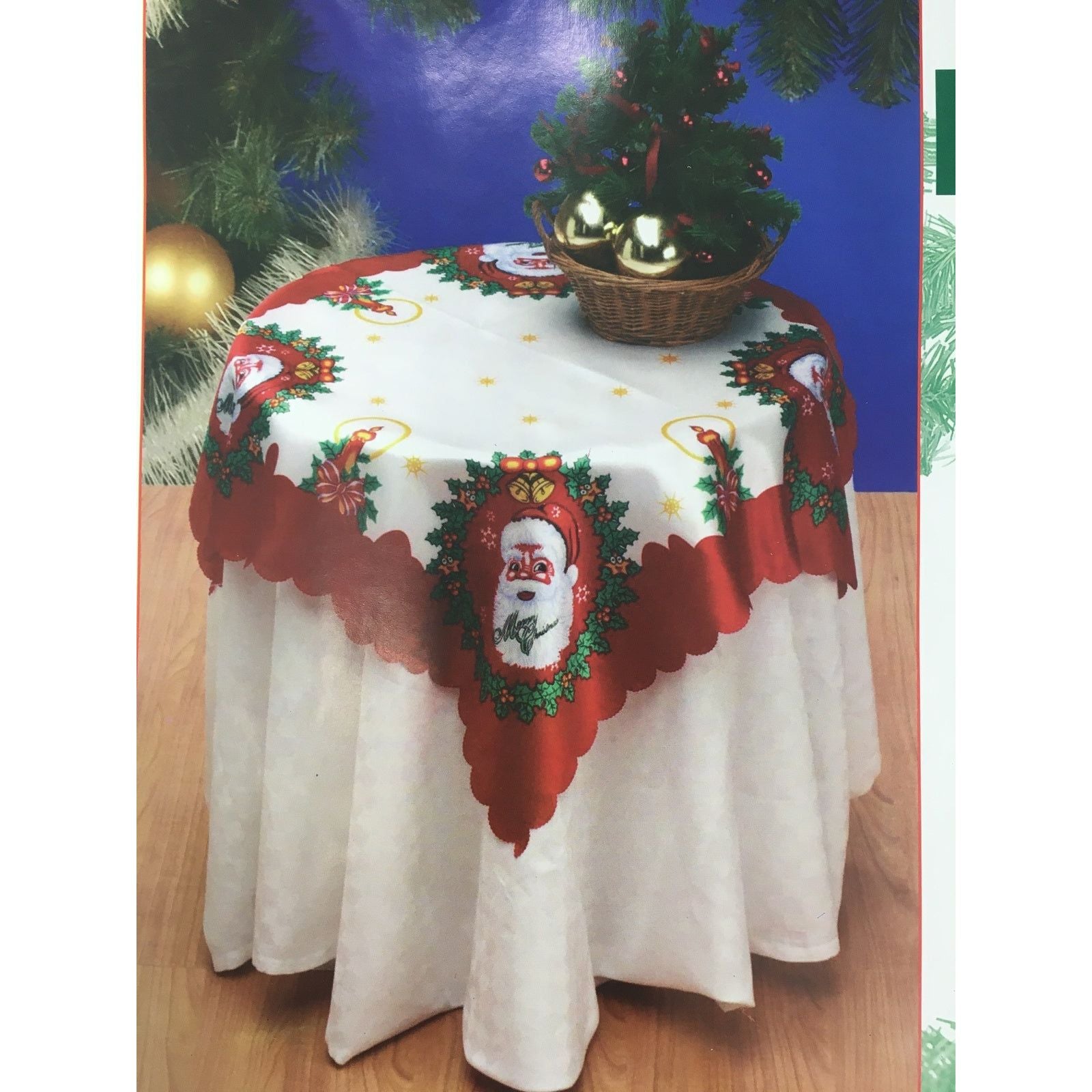 CHRISTMAS TABLE CLOTH Xmas Party 80cm x 80cm