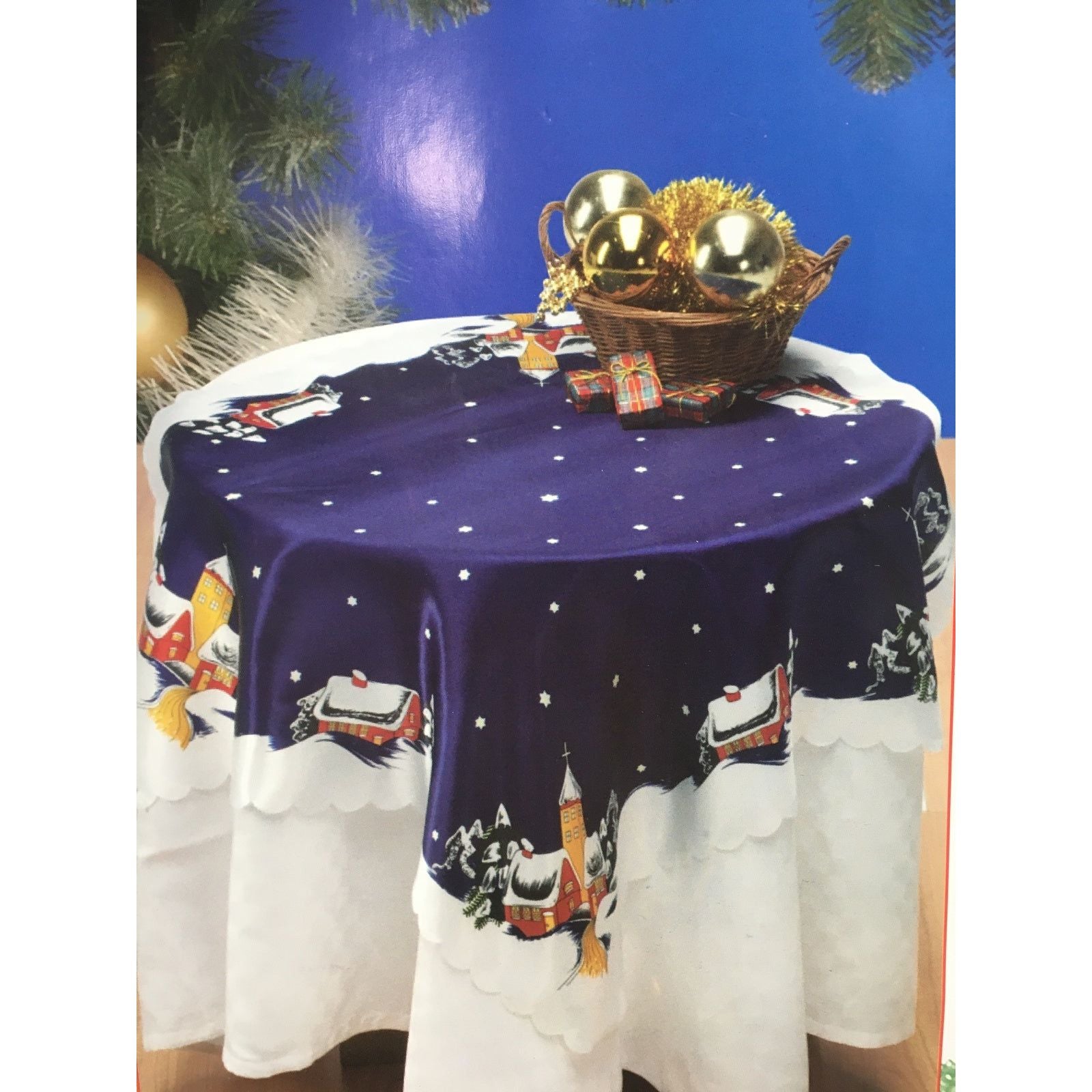 CHRISTMAS TABLE CLOTH Xmas Party 80cm x 80cm