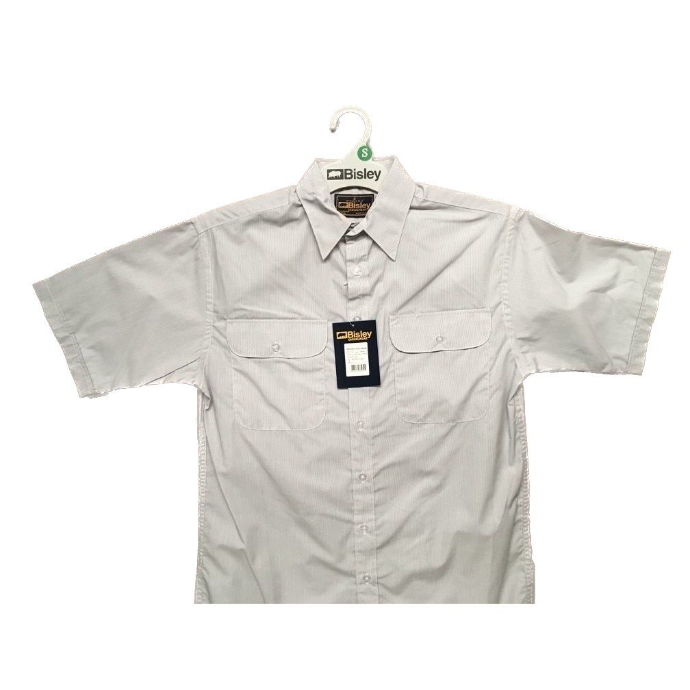 BISLEY SHORT SLEEVE SHIRT Everyday Casual Business Work Cotton Blend Check - BS2484_VHIG (HIG) - S