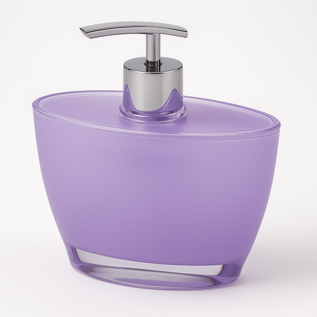 Oval Hand Pump Soap &amp; Lotion Dispenser Empty Bottle in Purple