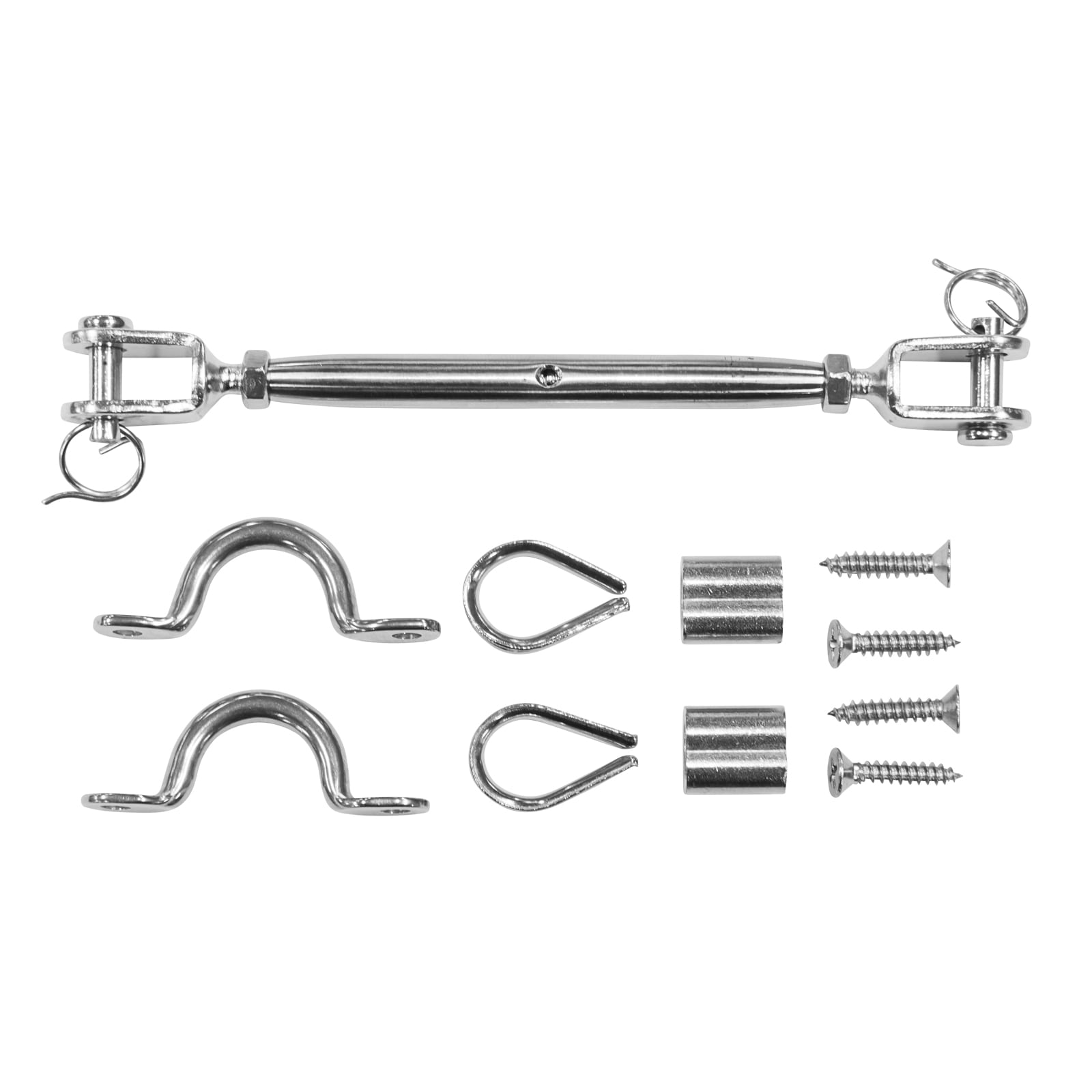Pinnacle Hardware 316 Stainless Steel Marine Grade Jaw/Jaw Bottlescrew Balustradig Kit CHS033